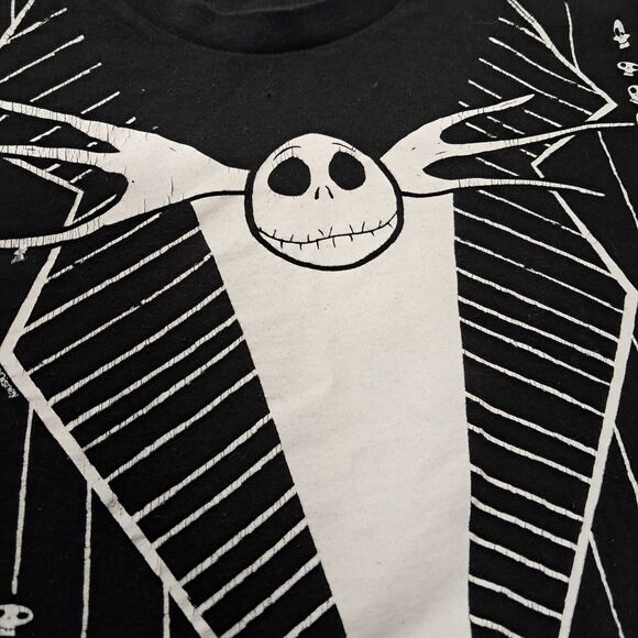 Disney SHIRT M Jack Skellington Tux Nightmare Before Christmas Vtg 90s Y2k Goth - Picture 7 of 11
